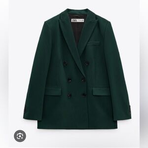 New Zara BLACK double breasted blazer jacket 2761/050